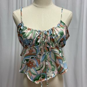 Sadie & Sage Silk Patterned Top